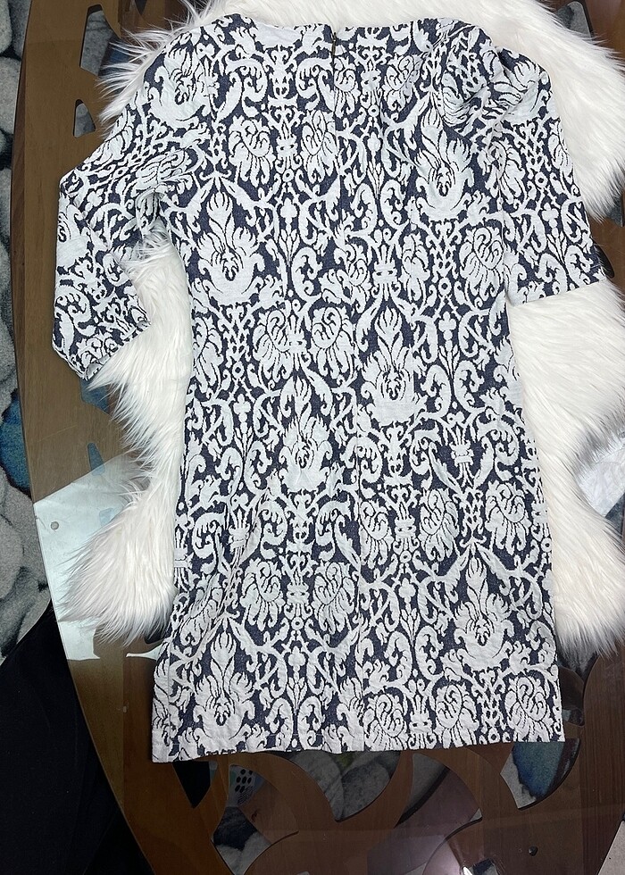 Desenli kısa elbise 42 beden - Görsel 5