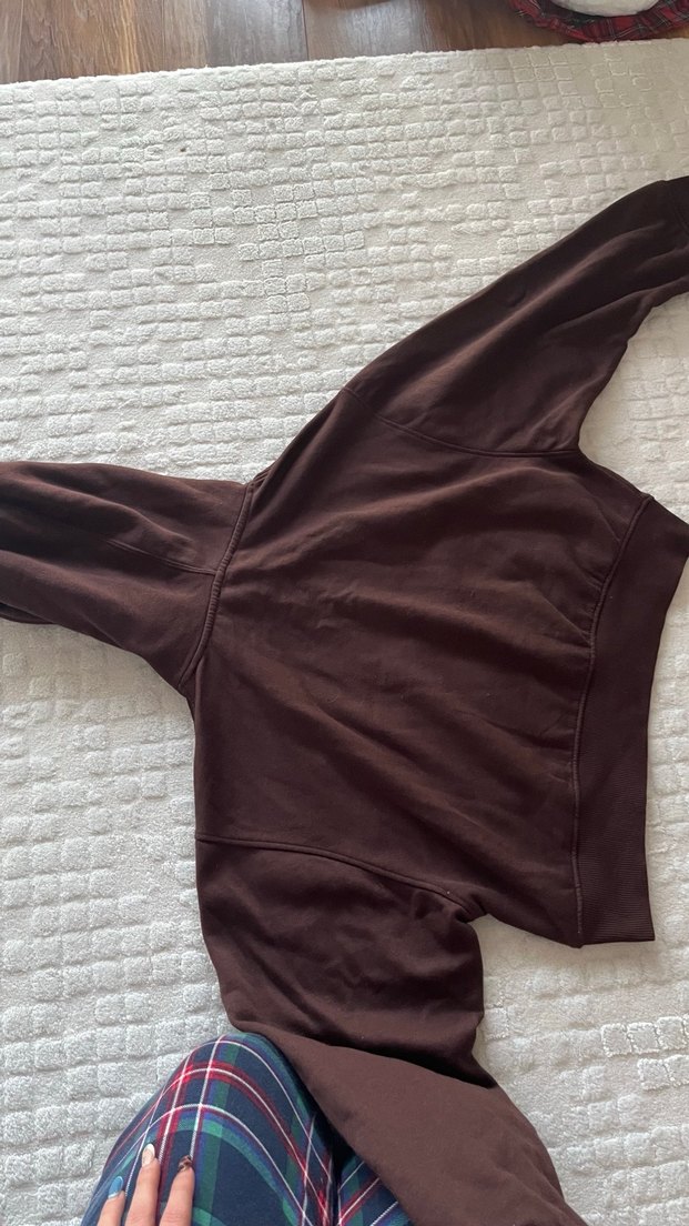 Kadın Kahverengi Kapüşonlu Sweatshirt - Görsel 3