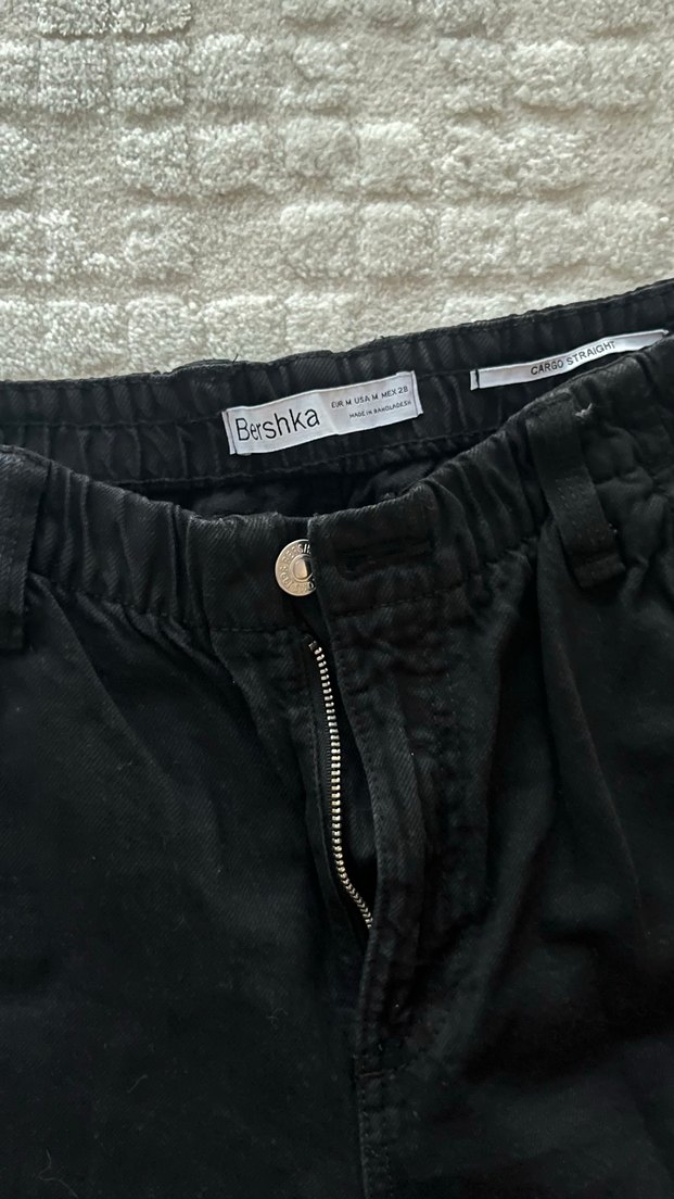 Kadın bershka Siyah kargo pantolon - Görsel 2