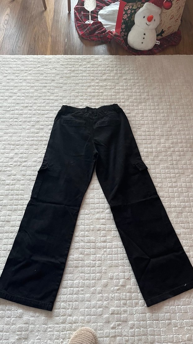 Kadın bershka Siyah kargo pantolon - Görsel 4