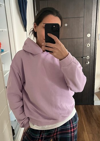 Mor Salaş Kadın Sweatshirt - Görsel 4