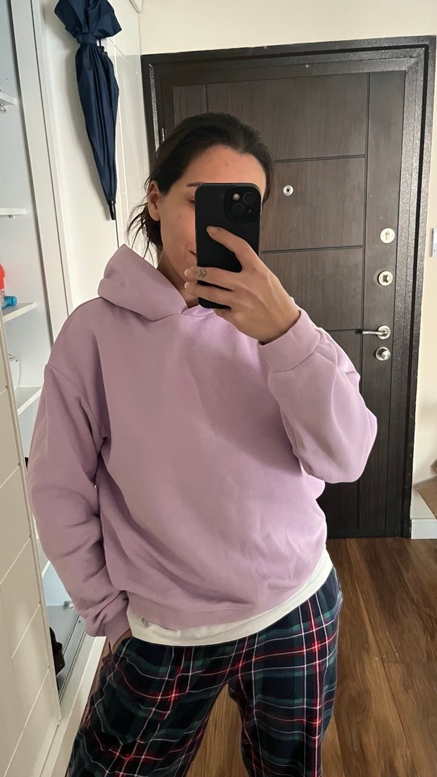 Mor Salaş Kadın Sweatshirt - Görsel 4