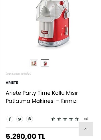 Beden Ariete partytime kollu mısır patlatma