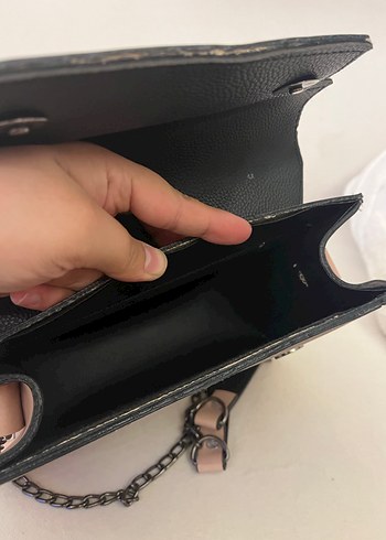 Diğer Zincir Detaylı Bej Deri Kadın Çanta