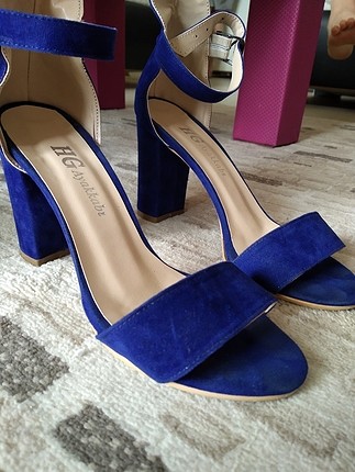 36 Beden mavi Renk Saks mavisi topuklu ayakkabı