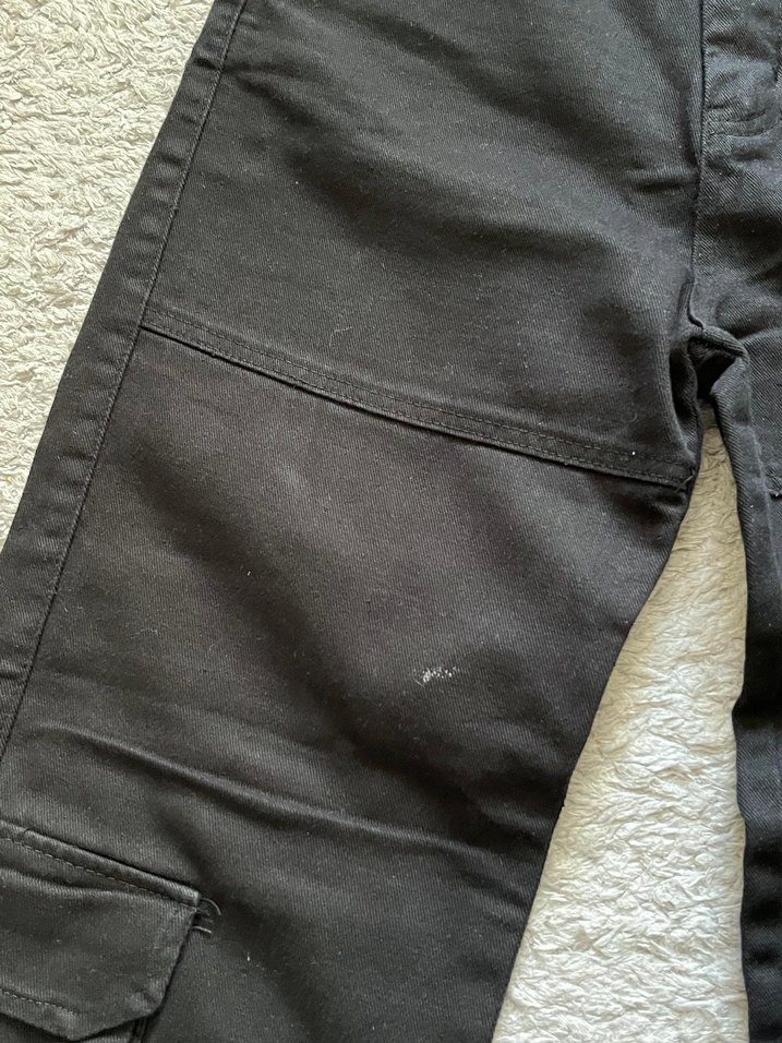 Siyah Salaş Midi Kot Pantolon - Görsel 4