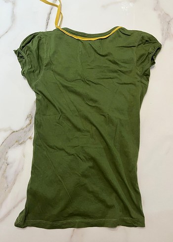 Nakışlı Yeşil Bohem vintage bluz - Görsel 4