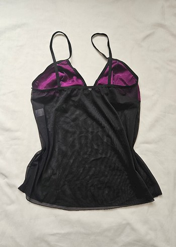 Mor Siyah Gotik Askılı Kadın Büstiyer - Görsel 4