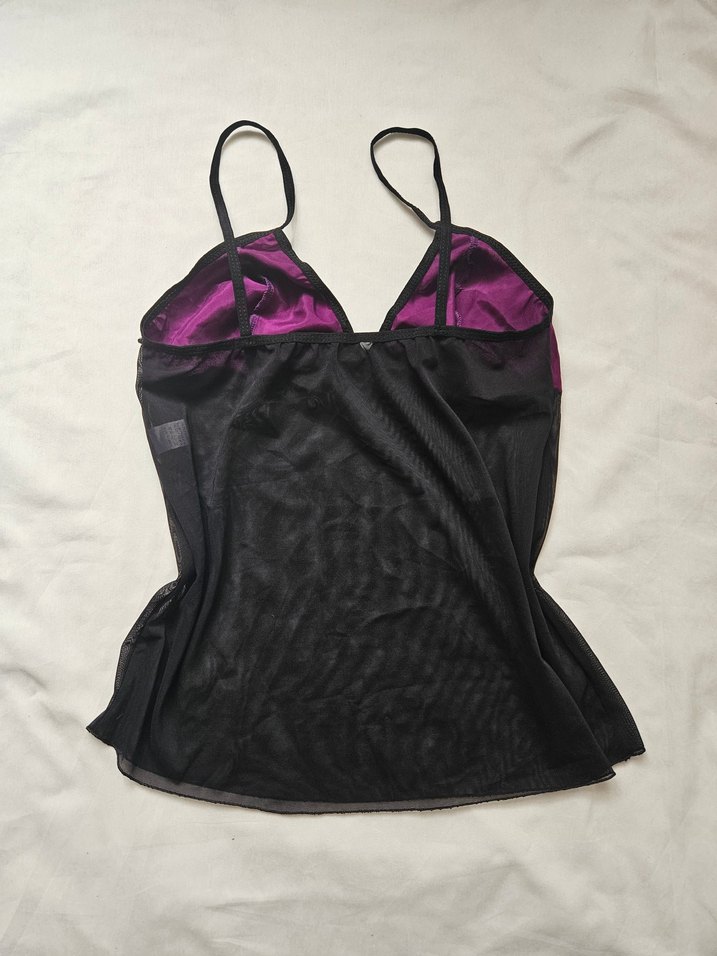 Mor Siyah Gotik Askılı Kadın Büstiyer - Görsel 4