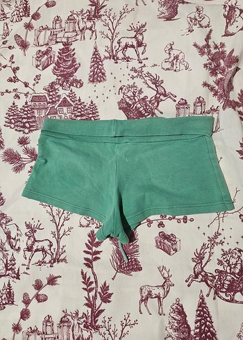 Yeşil Mini Şort Bohem Tarz - Görsel 4