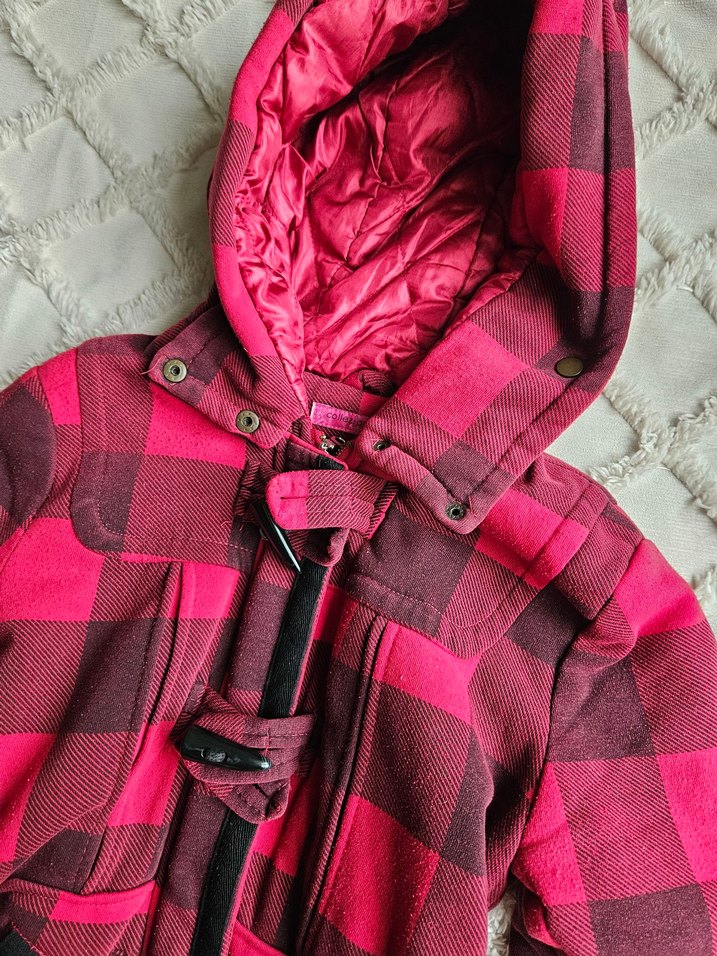 Kapitone Kapüşonlu Kemerli Kırmızı Kadın Ceket - Görsel 3