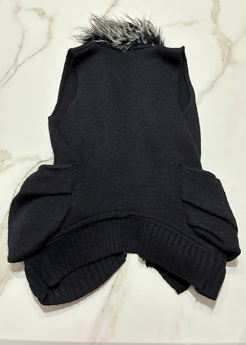 kürklü vintage yelek - Görsel 5