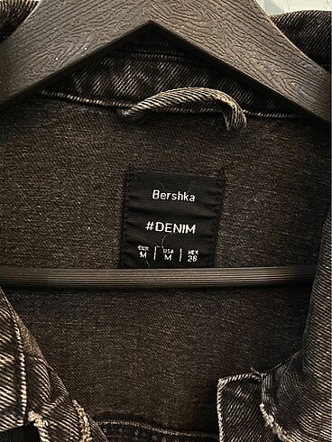 m Beden gri Renk BERSHKA DENİM BOYFRİEND CEKET