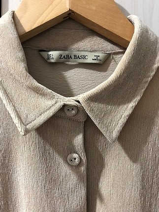 Zara ZARA İNCE FİTİLLİ KADİFE GÖMLEK