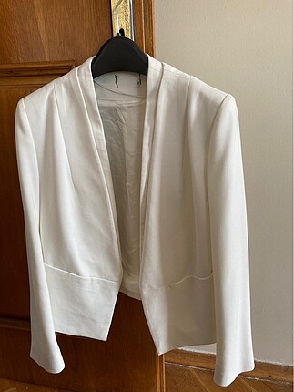Orjinal Topshop beyaz ceket 36 bedende rahat giyer