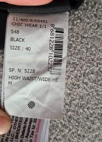 Siyah Kadın Piliseli İspanyol Paça Pantolon - Görsel 6