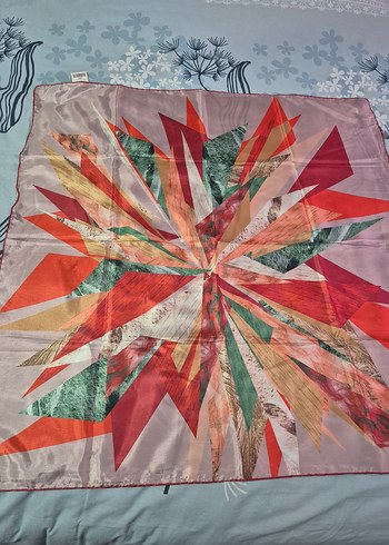 Bohem Çok Renkli İpek Görünümlü Fular Eşarp - Görsel 2