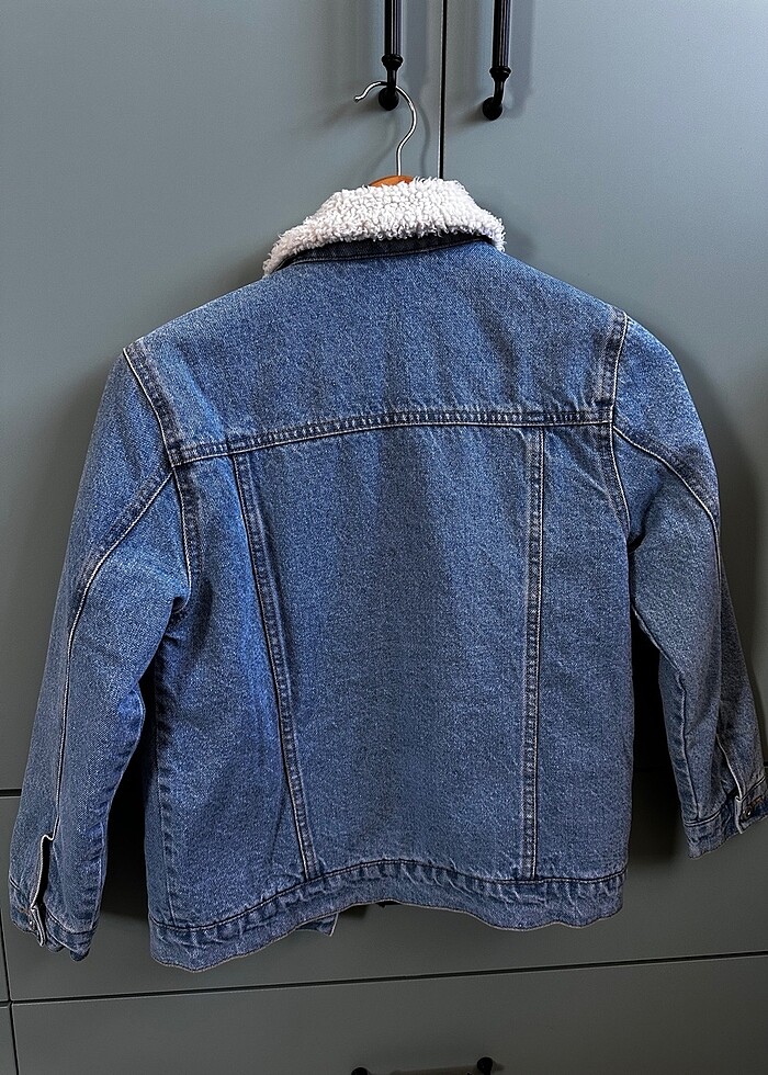 Çocuk kürklü kot ceket - Görsel 2