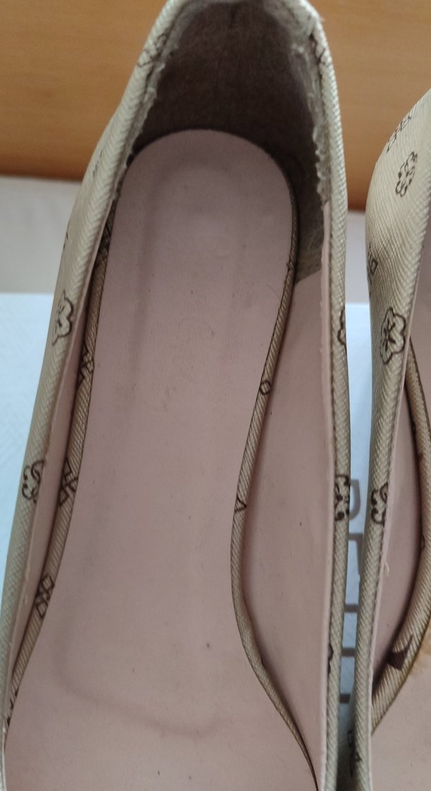 Altın Renkli Tokalı Klasik Dolgu ayakkabı - Görsel 5