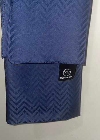 #Modakaşmir Lacivert şal - Görsel 3