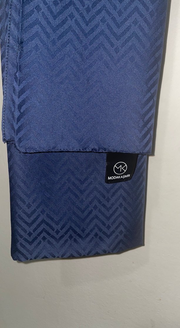 #Modakaşmir Lacivert şal - Görsel 3