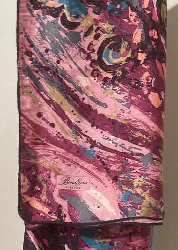 Pembe İpek Bohem Tarzı Kadın eşarp - Görsel 3