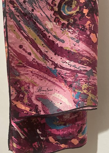 Pembe İpek Bohem Tarzı Kadın eşarp - Görsel 5