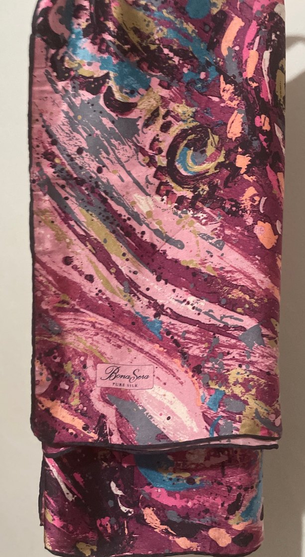 Pembe İpek Bohem Tarzı Kadın eşarp - Görsel 3