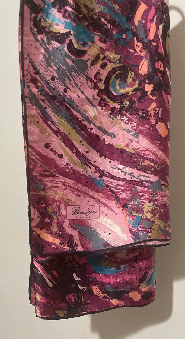 Pembe İpek Bohem Tarzı Kadın eşarp - Görsel 4