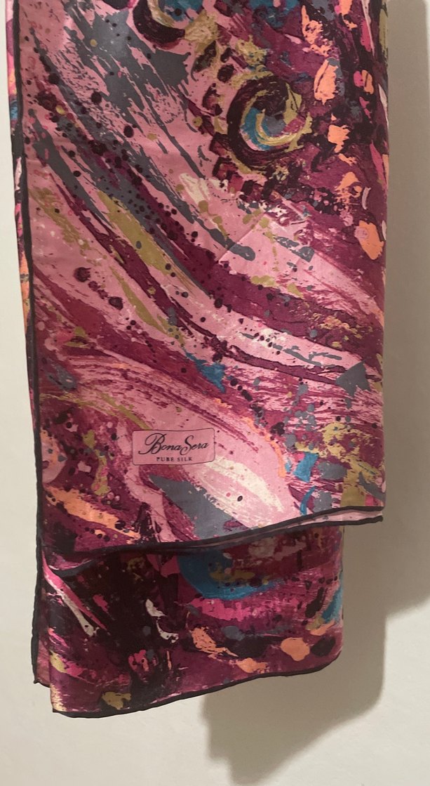 Pembe İpek Bohem Tarzı Kadın eşarp - Görsel 5