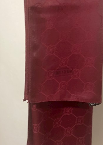 Bordo Kadın İpek Görünümlü Şal - Görsel 6