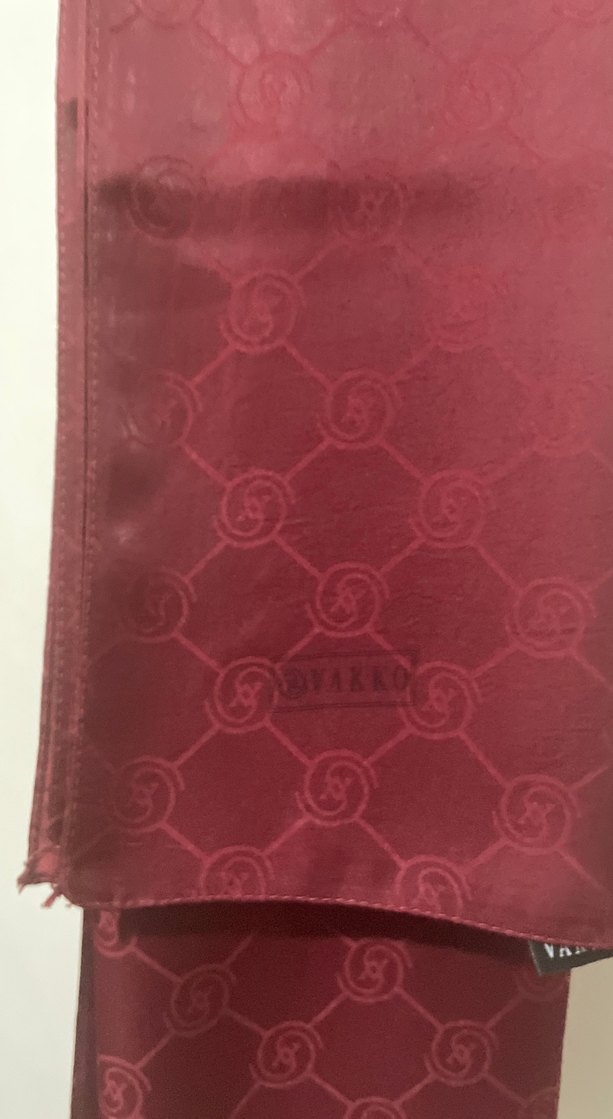 Bordo Kadın İpek Görünümlü Şal - Görsel 2