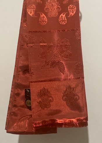 kiremit Parlak Kadın Şal - Görsel 5