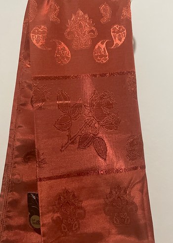 kiremit Parlak Kadın Şal - Görsel 4