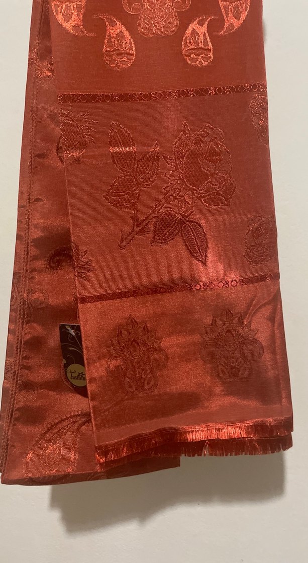 kiremit Parlak Kadın Şal - Görsel 2