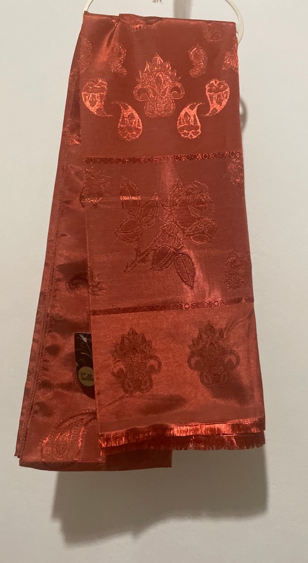 kiremit Parlak Kadın Şal - Görsel 5