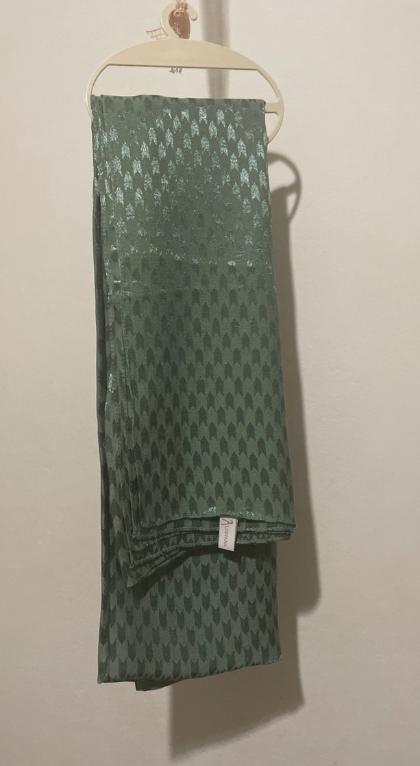 Yeşil Gri Pilili Kadın Şal LOSY - Görsel 3