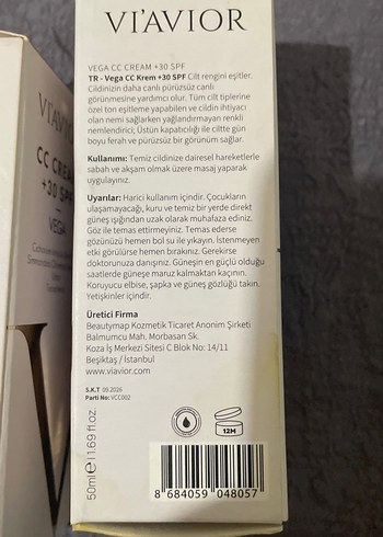 Viavior Vega Altın Renkli CC Krem +30 SPF - Görsel 2