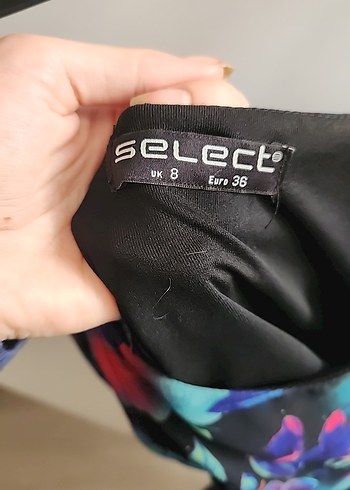 Çiçek Desenli Midi Askılı Elbise - Görsel 2