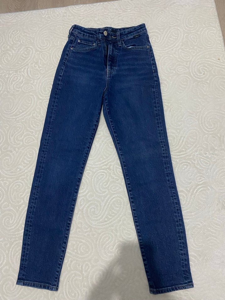 Kadın Lacivert Normal Kesim Jean - Görsel 5