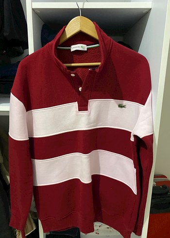 Kırmızı Uzun Kollu Polo Tişört - Görsel 2