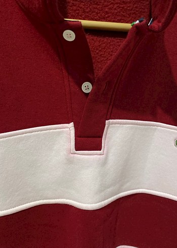 Kırmızı Uzun Kollu Polo Tişört - Görsel 3