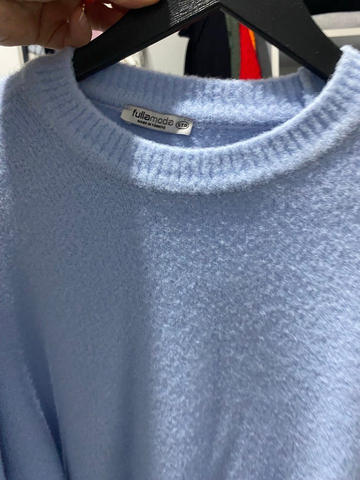 Mavi Kadın yumoş kazak - Görsel 2