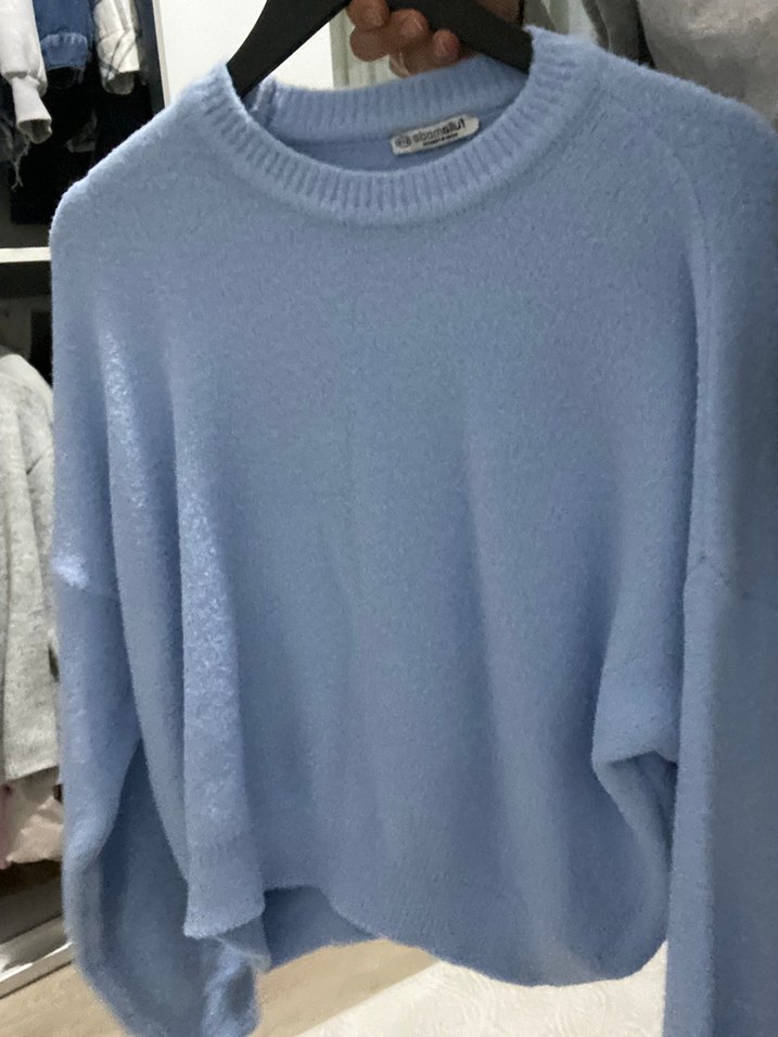 Mavi Kadın yumoş kazak - Görsel 3