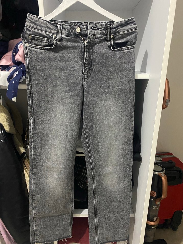 Kadın Gri Midi Denim Pantolon - Görsel 2