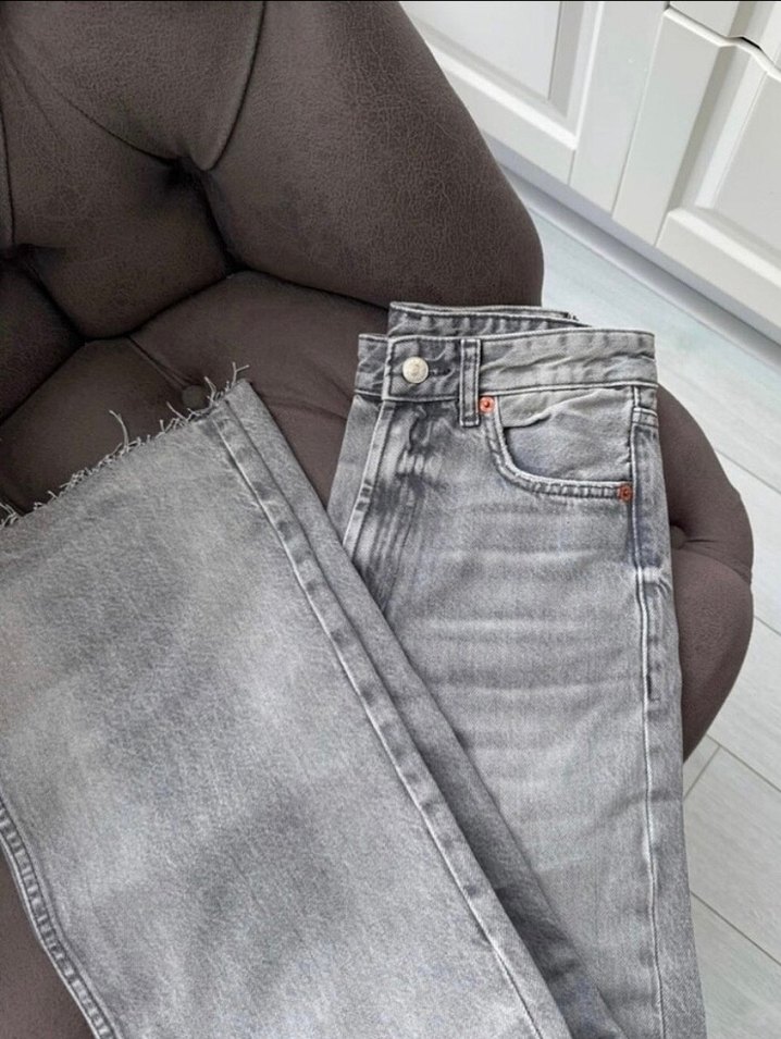 ZARA TRF HOGH- RISE WIDE LEG JEAN - Görsel 3