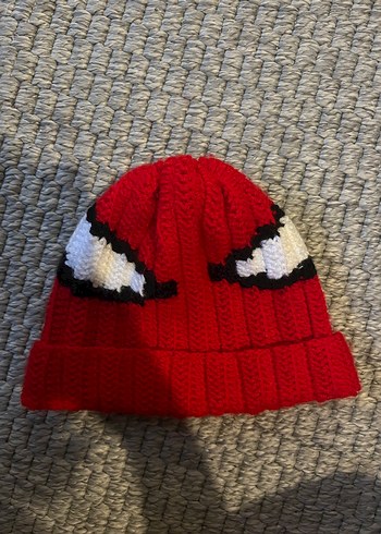 Kırmızı Örgü Spiderman Bere - Görsel 2