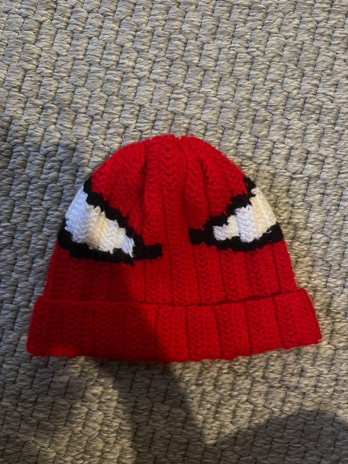 Kırmızı Örgü Spiderman Bere - Görsel 2