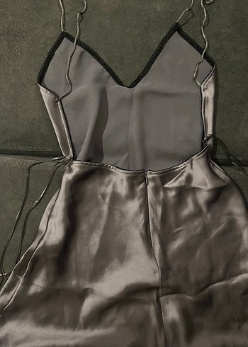 Zara Saten Mini Elbise - Görsel 3
