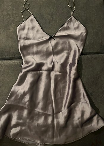 Zara Saten Mini Elbise - Görsel 2